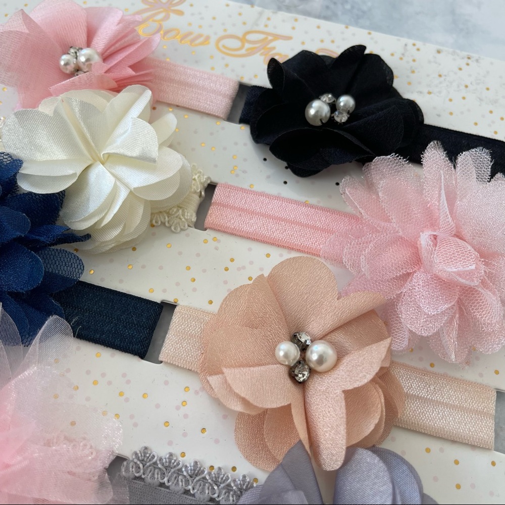 NEW! Set of 10 baby toddler hair headband bows accessories - Picture 2 of 4